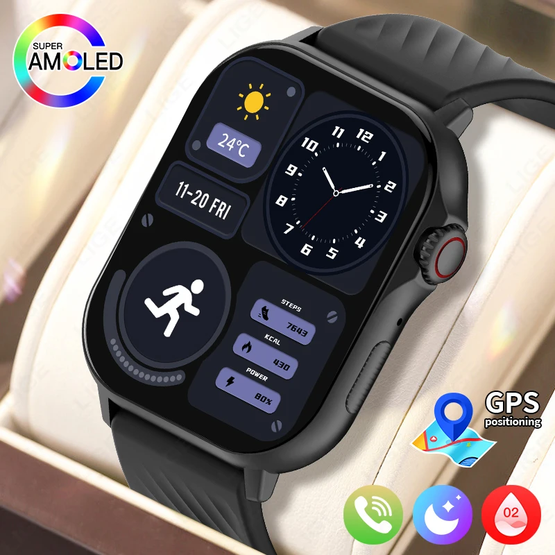 

Новые GPS Смарт-часы 2,13-дюймовый AMOLED HD-дисплей Пользовательский циферблат часов 123+ Спортивный режим Женские умные часы Bluetooth-вызов для телефона IOS