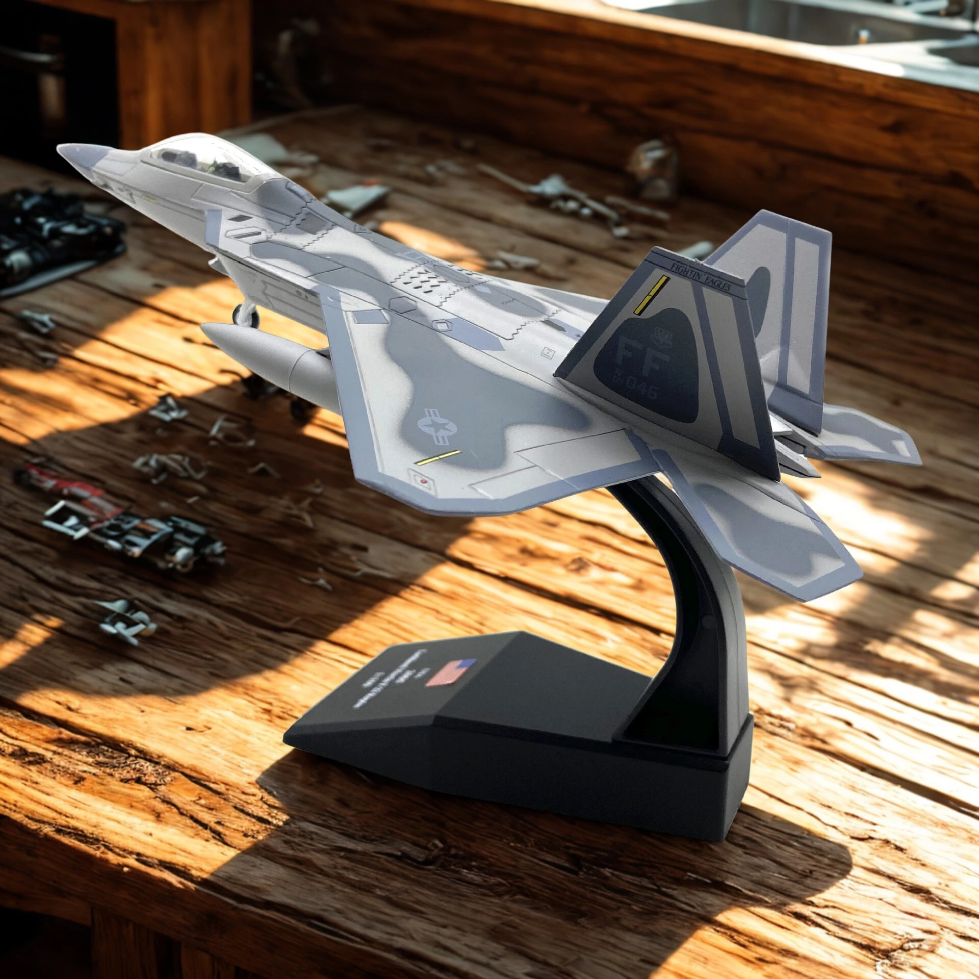 

1/100 Scale Die-Cast American F-22 Fighter Raptor Plane Aircraft Model Keepsake Raptor Aircraft Diecast Model Gift