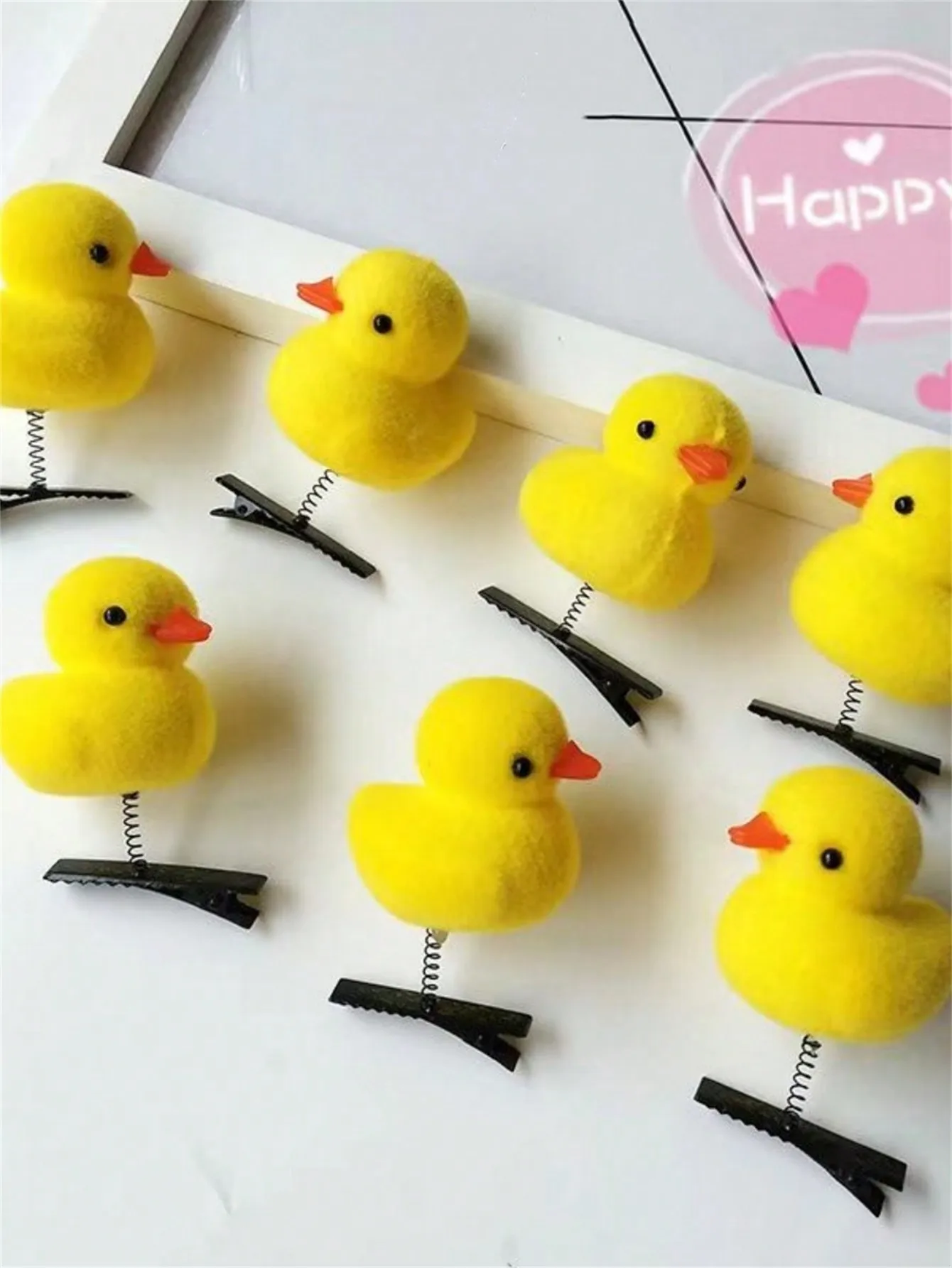 7 women net red with the same cartoon cute personality little yellow duck spring hairpin selling cute hair accessories