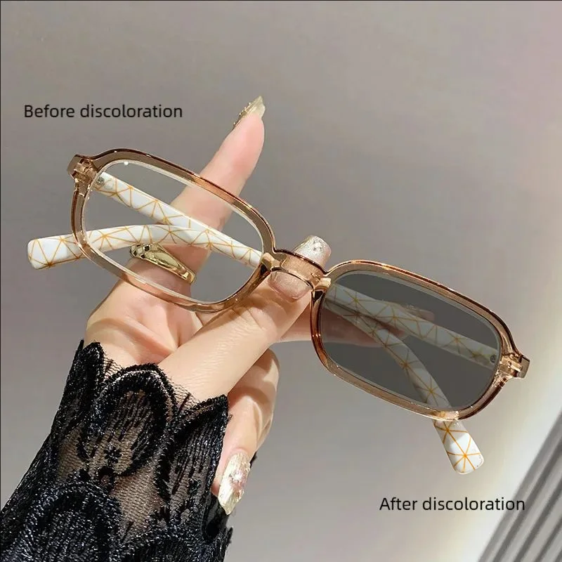 Bedruckte Myopie-Brille, lichtempfindlicher Farbwechsel, heißer Stil, hochauflösende Anti-Blaulicht-Myopie-Brille 9647-1 – Detail 7