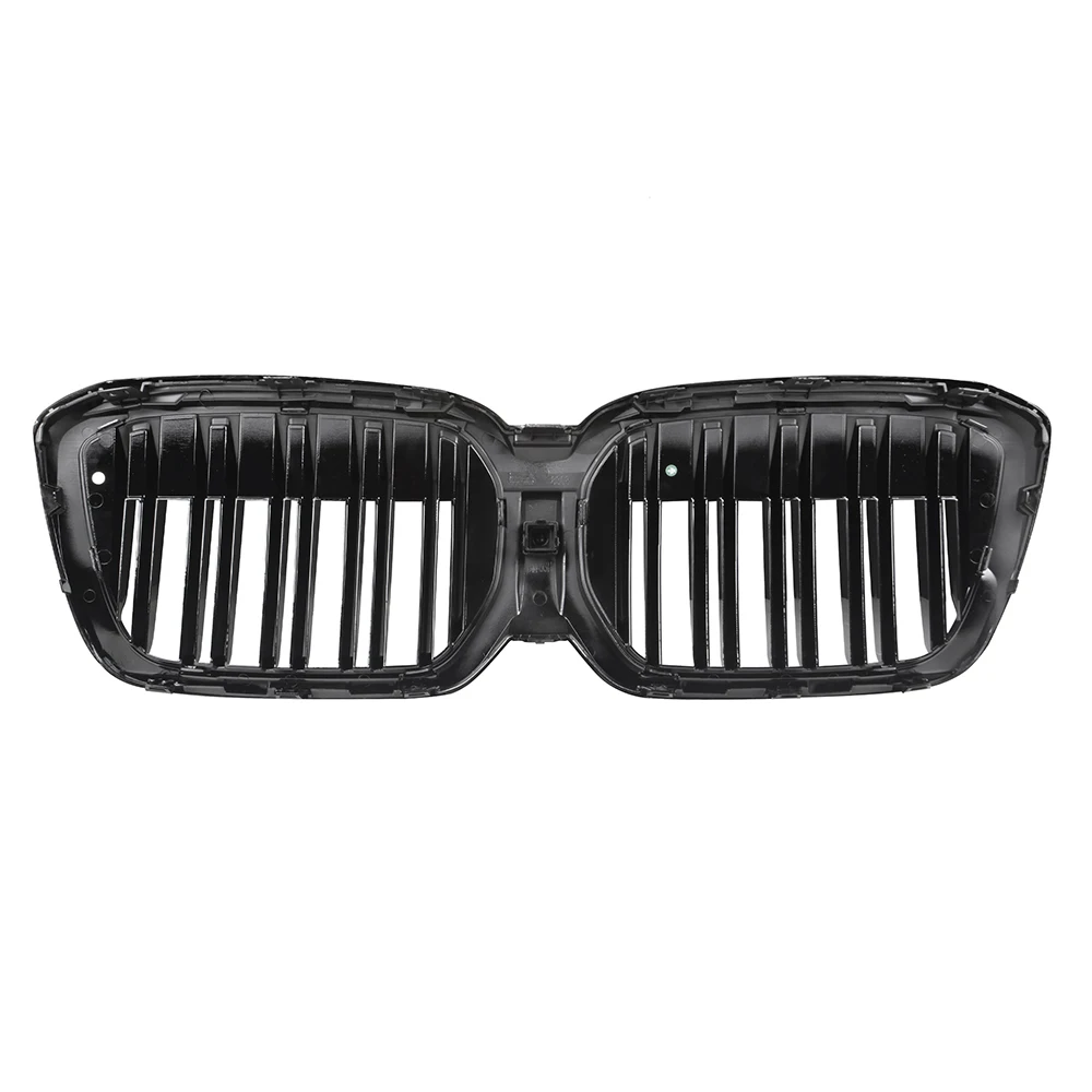 Dry Carbon Fiber Grill Front Bumper Double Slat Kidney M Style Grille For 22-23 BMW G08 IX3