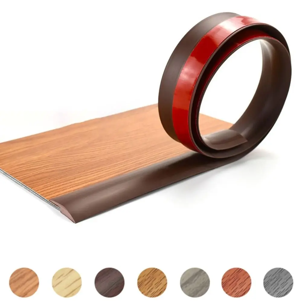 Carpet To Tile Floor Transition Strip Wear-resistant Cuttable Edging Trim Strip Self Adhesive PVC Flat Button Strip Doorway