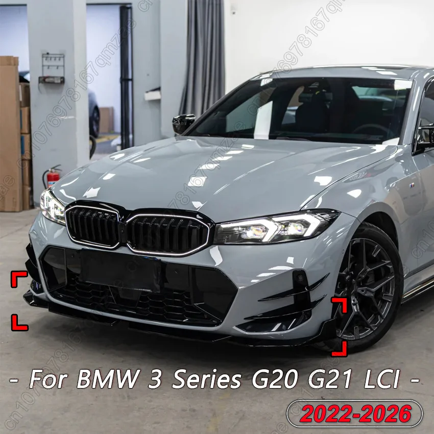 

For BMW 3 Series G20 G21 CIi 2023-2026+ 2Pcs/Set MP Style Car Front Bumper Splitter Lip Spoiler Diffuser Guard Body Kit Tuning