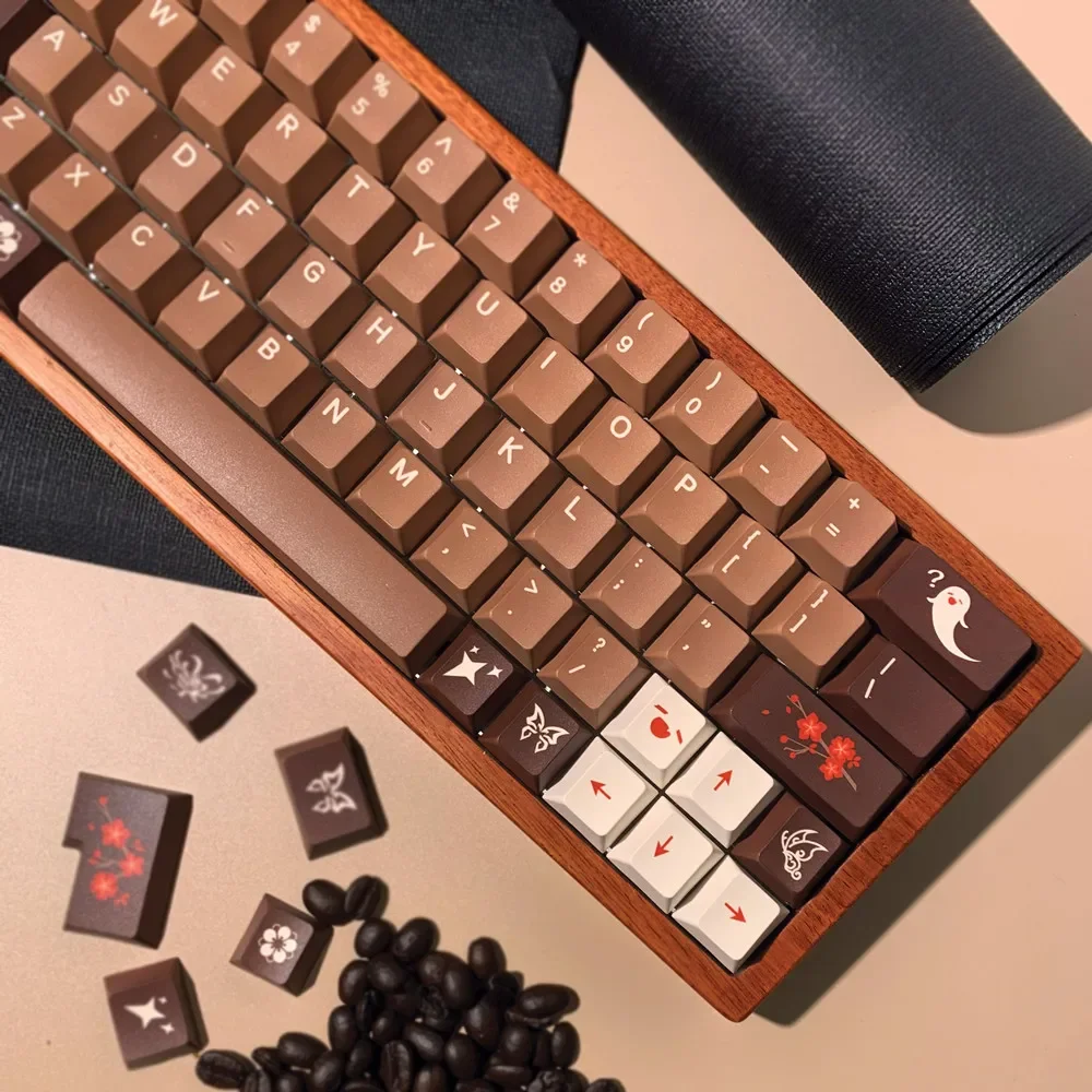 

Walnut Color Keycap Original Design Cherry Profile PBT 140 Keys/Sets DYE Sub ANSI Layout For Outemu Kailh TTC Cherry MX Switch