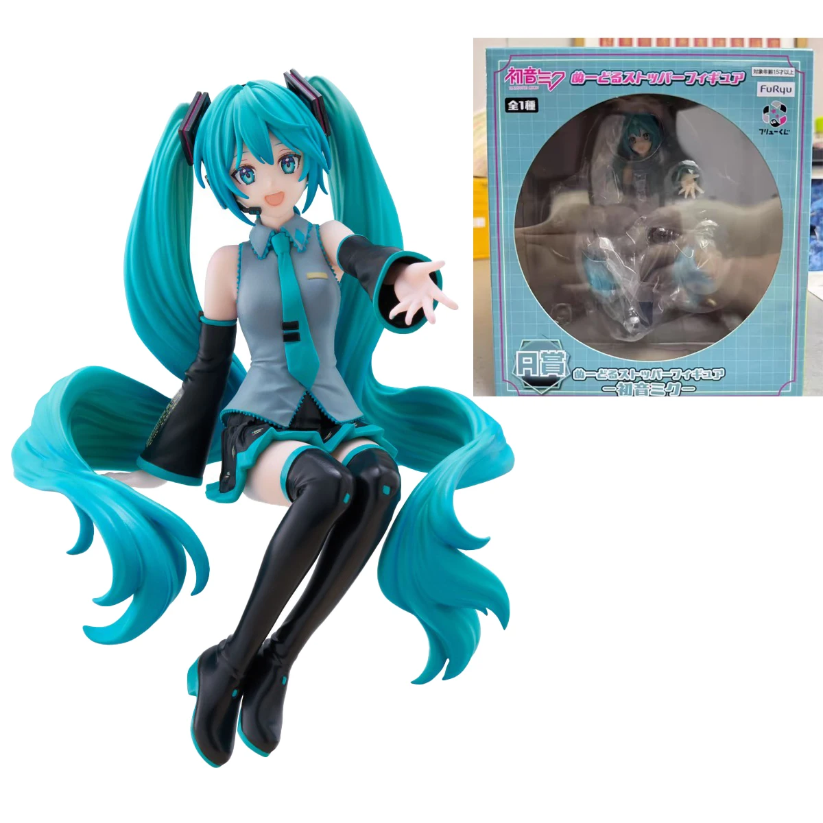 100% Original FuRyu Noodle Stopper Figure Hatsune Miku