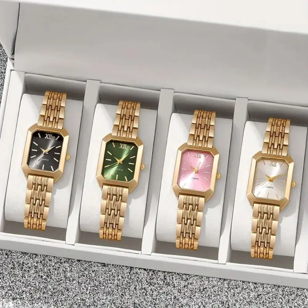Fashion Stainless Steel Quartz Watches Quartz Folding buckle Women Wristwatch Business Luxury Gift Strap Watch Student