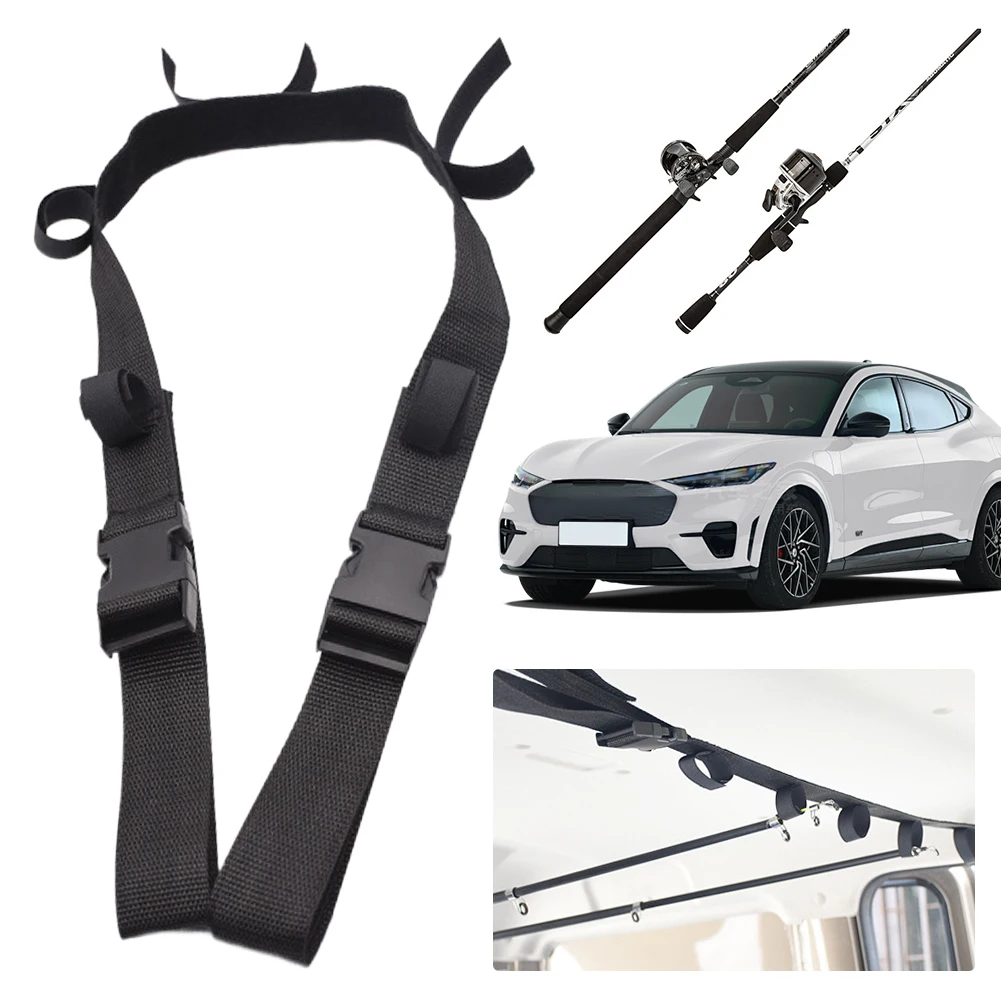 2Pcs Car Fishing Rod Holder Adjustable Fishing Pole Storage Rack Fishing Rod Gear Holder for SUV/Wagons/Van/Jeep/Truck