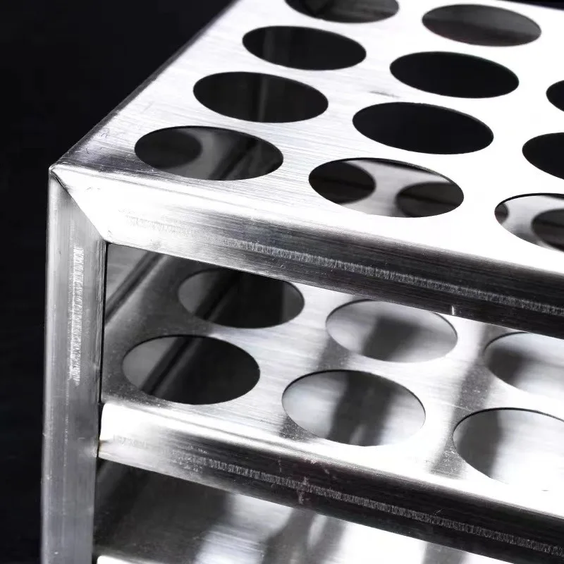 304 Stainless Steel Test Tube Rack Colorimetric Tube Rack Centrifugal Tube Rack 13/16/17/19/21/23/27mm40/50 Hole