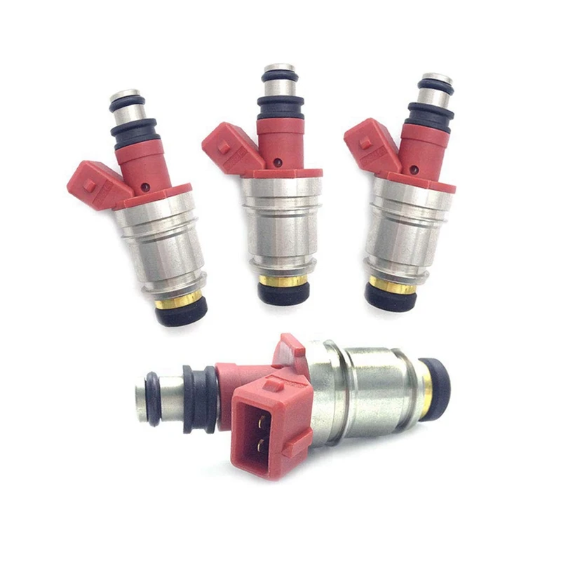 4Pcs Car Fuel Injectors For Hitachi 16600-86G00 For Nissan Pickup D21 2.4L 1990-1995 JS21-1/ FJ564/ FJ342 Replacement