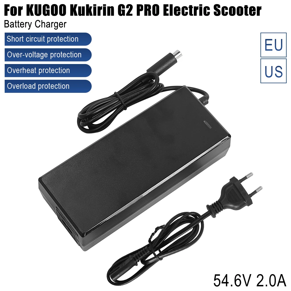 

Battery Charger For KUGOO Kukirin G2 PRO for KUGOO Kukirin G2 MAX Electric Scooter 54.6V 2A Charger Spare Parts Accessories