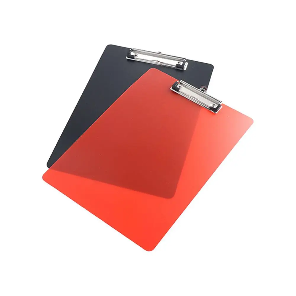 

With Low Profile Gold Clip A4 Writing Clipboard Document Folder Writing Tablet A4 Paper Organizer Translucent Writing Sheet Pad