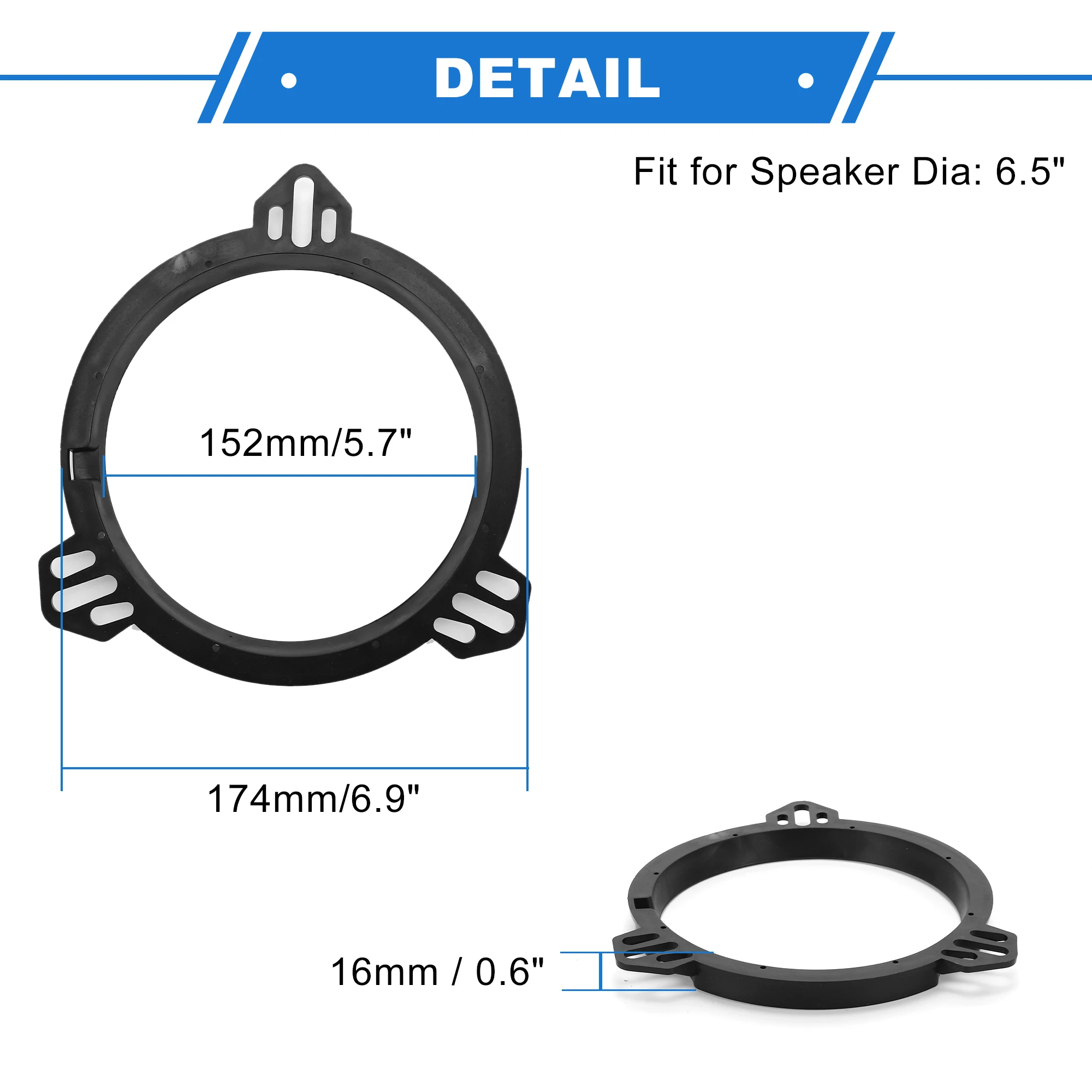

UXCELL Проставочное кольцо динамика Твитер Проставочный адаптер динамика для Scion TC для 6,5 дюймов, 2 комплекта