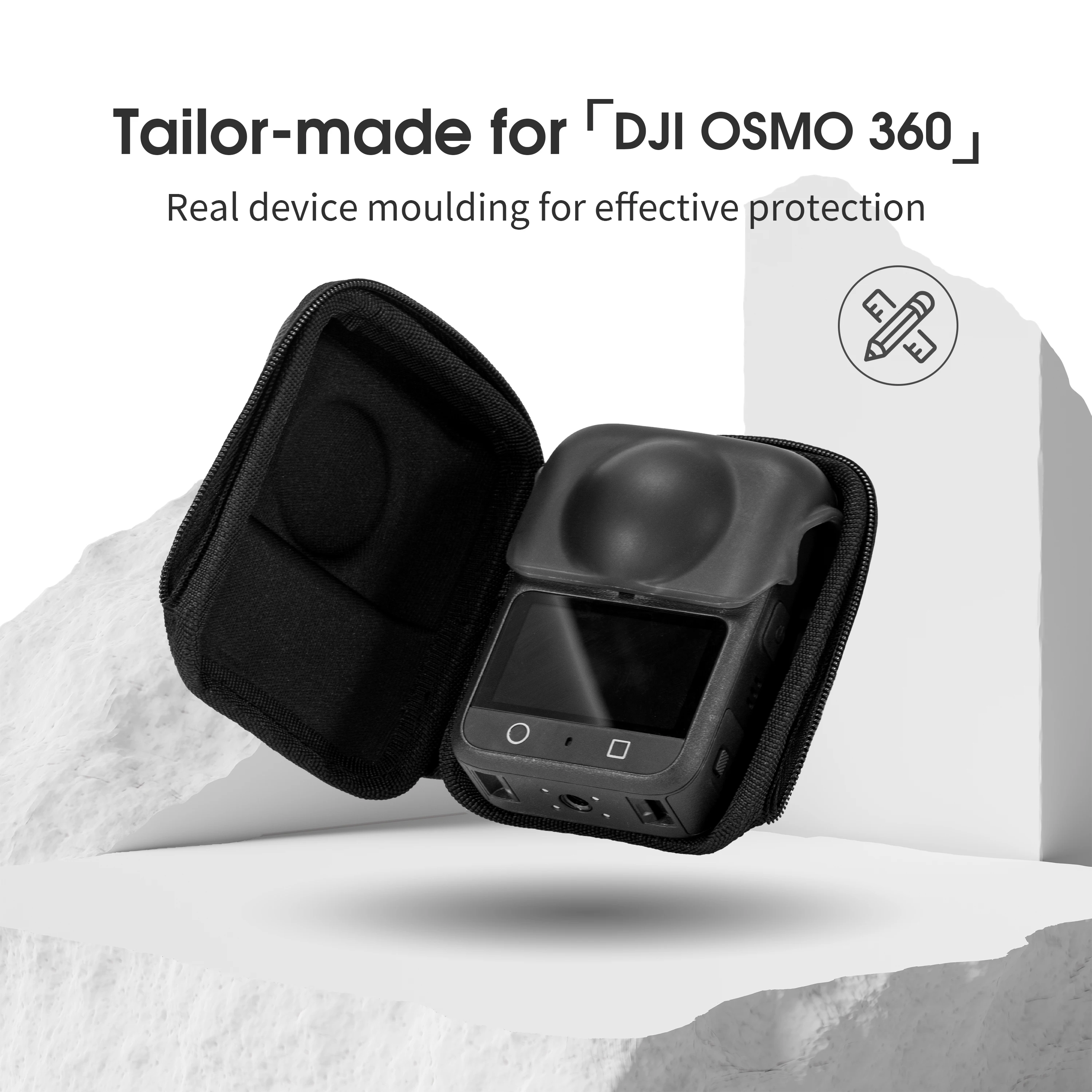 Für DJI OSMO 360 1 2 Ⅱ Kamera Schutz-Zubehör-Set Objektivschutz Silikon-Schutzhülle Displayschutzfolien Kameratasche – Detail 11