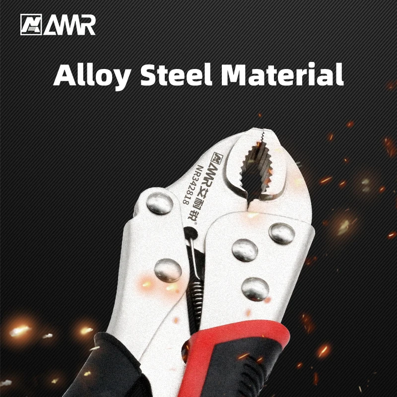 AMR Locking Pliers Lock Pliers Curved Jaw Pliers Straight Long Nose Pliers Multi-function Welding Tools