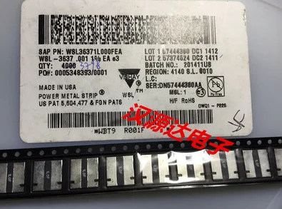 10pcs/lot WSL36371L000FEA 1L0F 0.001R 1% 75PPM 3W 4 chips Electronic new