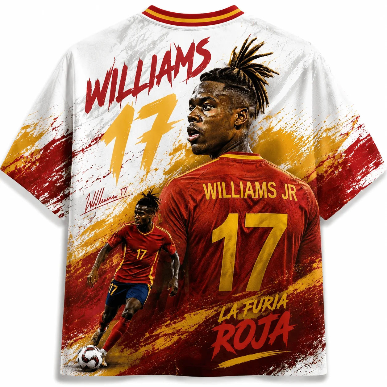 2026 Spanish Summer Jersey Special Edition Men's and Women's Fan Commemorative Breathable Loose T-shirt