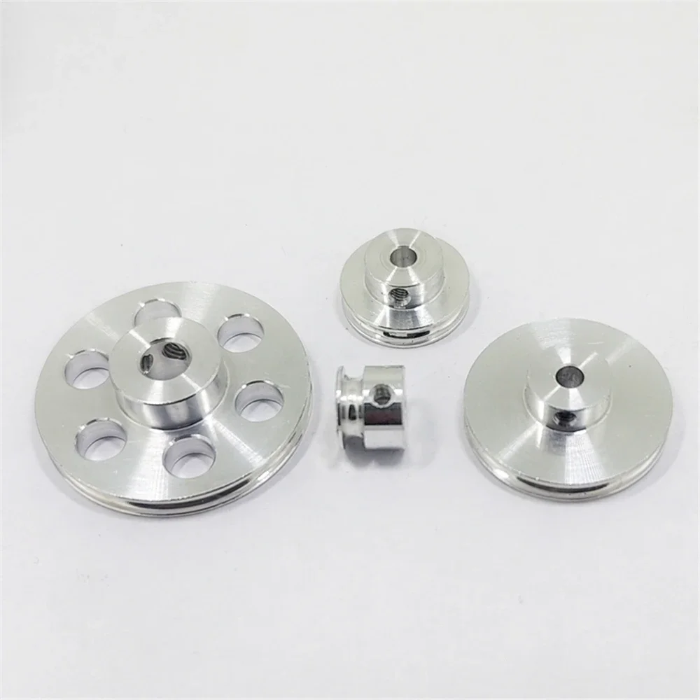 Aluminum Alloy 12/16/20/26/30/40MM Round Belt Pulley U-Groove O-Shaped Metal Single Groove Pulley Wheel 3/3.17/4/5/6/7/8mm