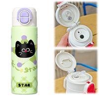 New 500ml Bounce Insulated Cup Large Capacity Double Drink Vacuum-insulated Bottle Portable Water Bottle Accessories