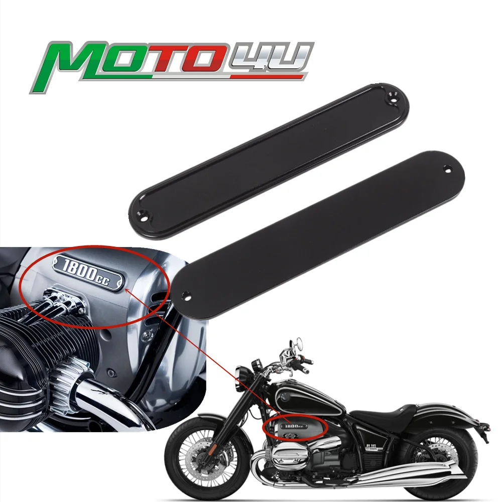 

2PCS Engine Name Plate Aluminum Side Sign Ornamental Cover Replace Motorcycle Decorative Cover For BMW R18 2020 2021 2022 2023