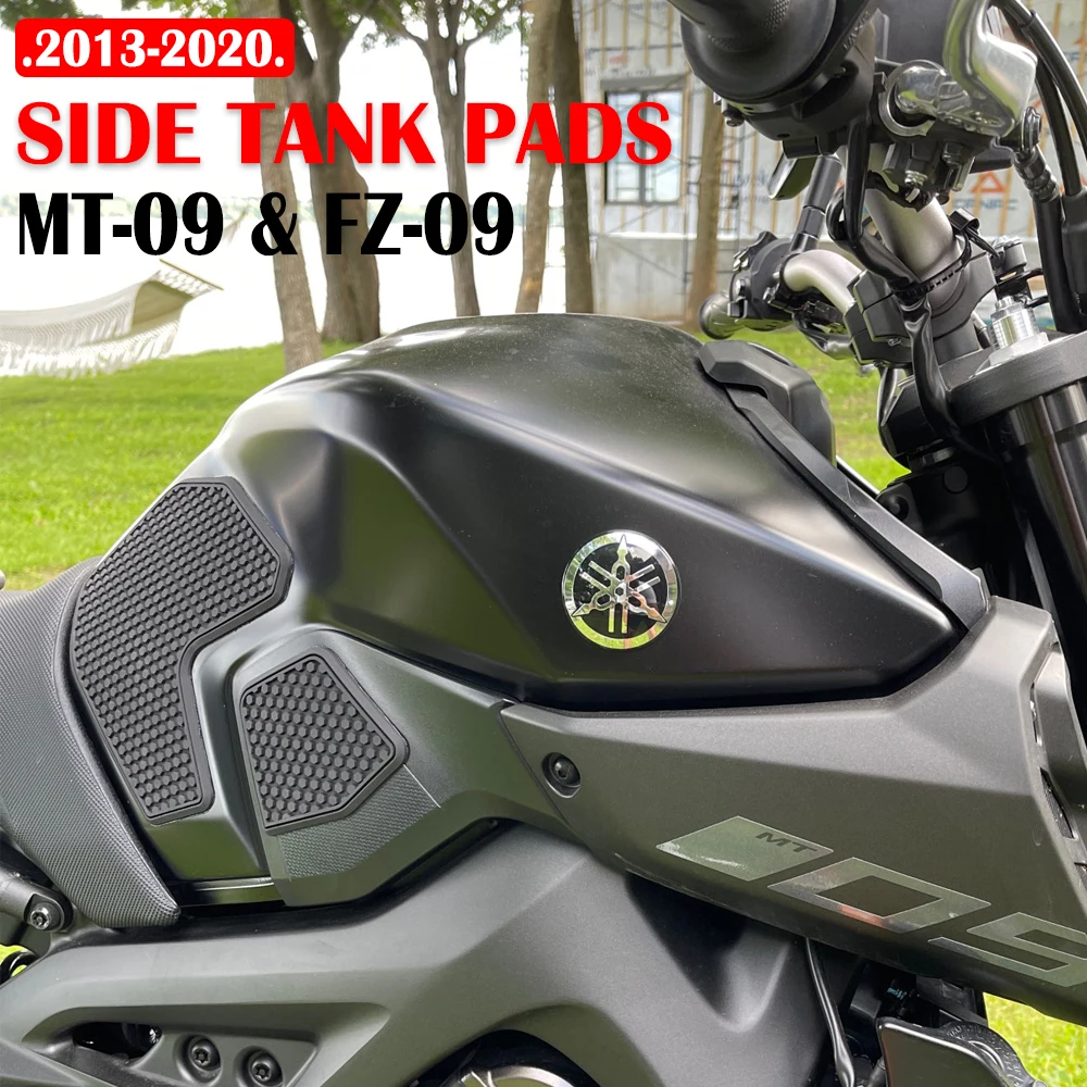 2019 2020 FZ09 รถจักรยานยนต์รถจักรยานยนต์ Traction Pad ด้าน Gas เข่าป้องกันสําหรับ YAMAHA FZ 09 MT 09 MT09 สติกเกอร์ Protector 2013 -