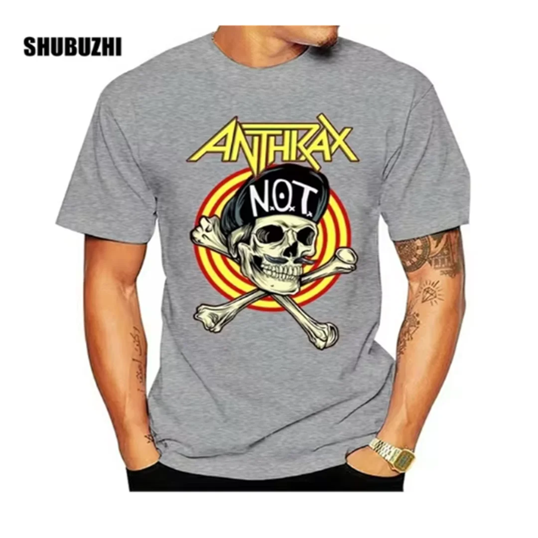 Men's and Women's Rock Metal Anthrax Music Band Fashion 3D Printed T-shirt Summer Quick Drying Short Sleeve Men's Casual shirt