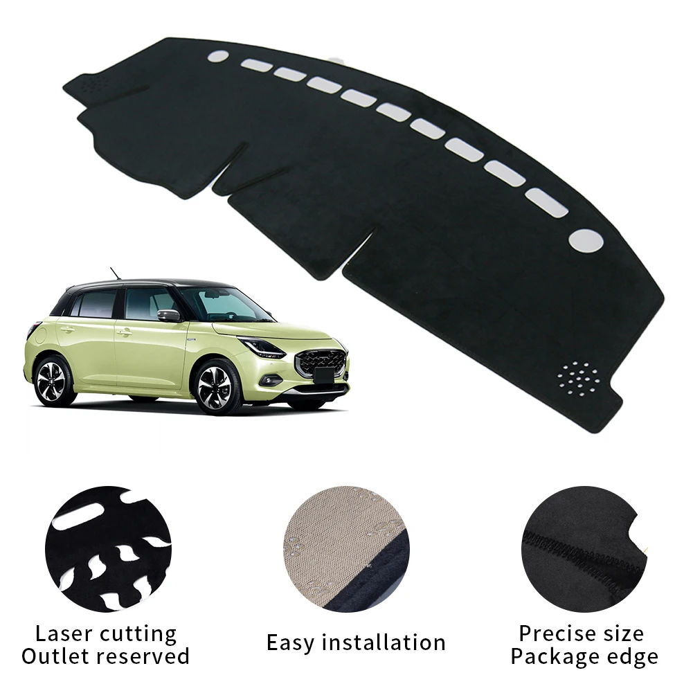 for Suzuki Swift 2024 2025 2026 Car Dashboard Mat Accessories 2007 - 2023 Sun Protection Protective Pad