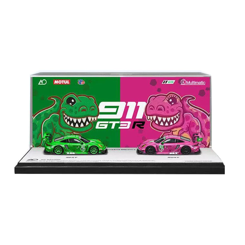 

STAR RACE 1:64 Porsche 911 GT3 Dinosaur Double Box Three Box Alloy Car Model