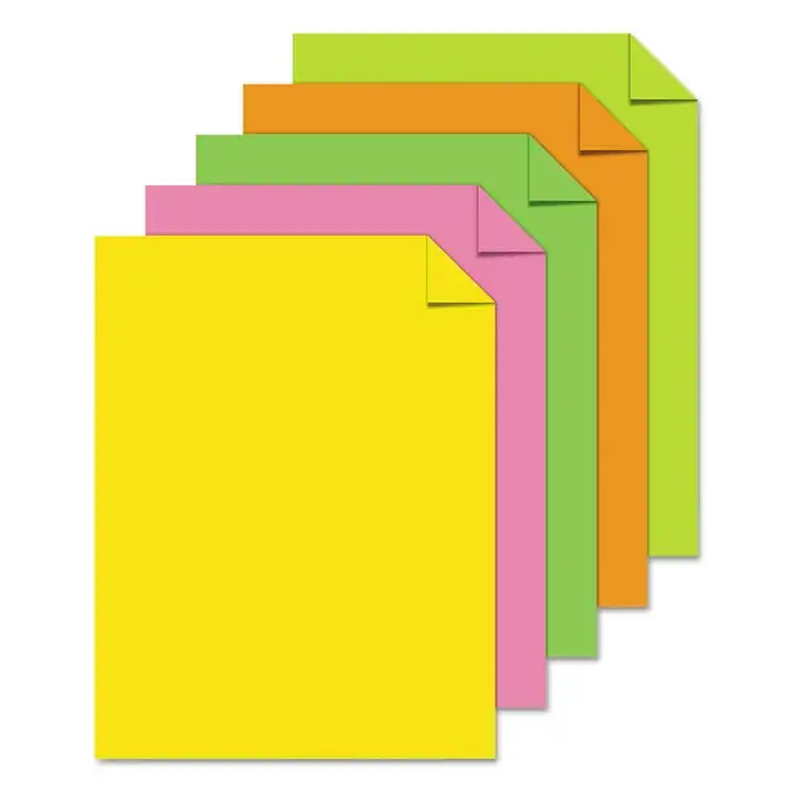 Astrobrights Color Paper - "Neon" Assortment, 24 lb., 8-1/2" x 11", 5 Colors, 500 Sheets
