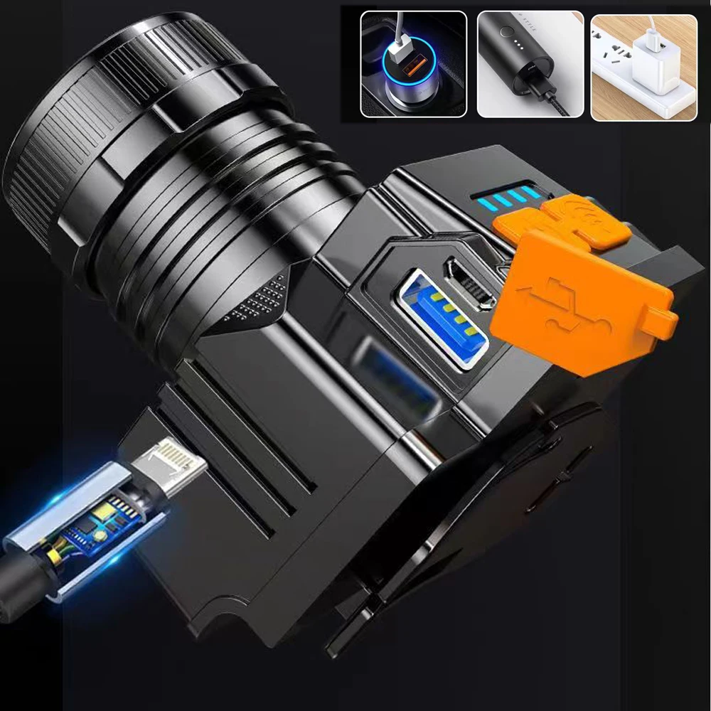 كشافات LED قوية محس حركة المصباح 18650 قابلة للشحن COB رئيس مشاعل عالية الطاقة رئيس مصباح الصيد العلوي