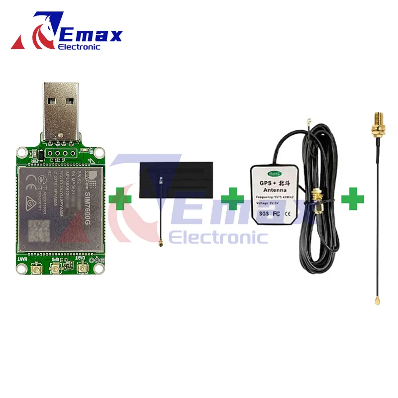 

SIMcom SIM7600G LTE CAT1 Комплект USB-ключей TE-A 1 шт. с внешним GPS