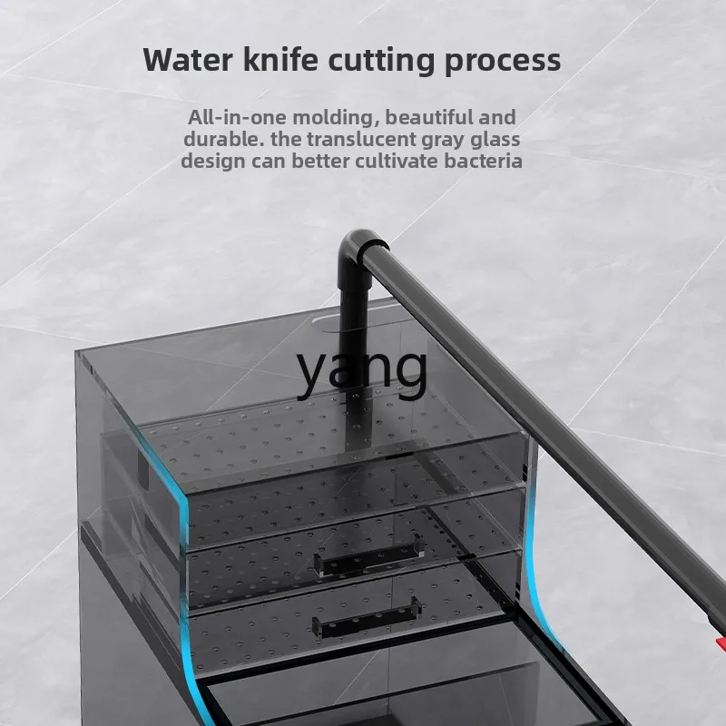 Lmm Living Room Household Large No-Water Change Bottom Filter Fish Tank Ultra Clear Glass Aquarium