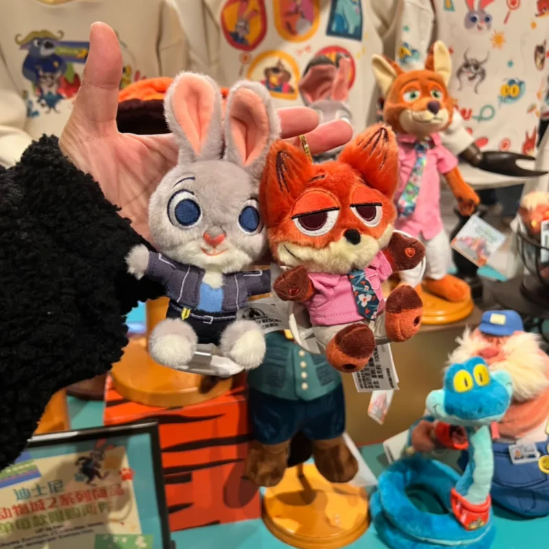 상하이 디즈니 주토피아 2 주디 홉스 닉 와일드 클로하우저 피닉 플러시 토이 키체인 가방 펜던트