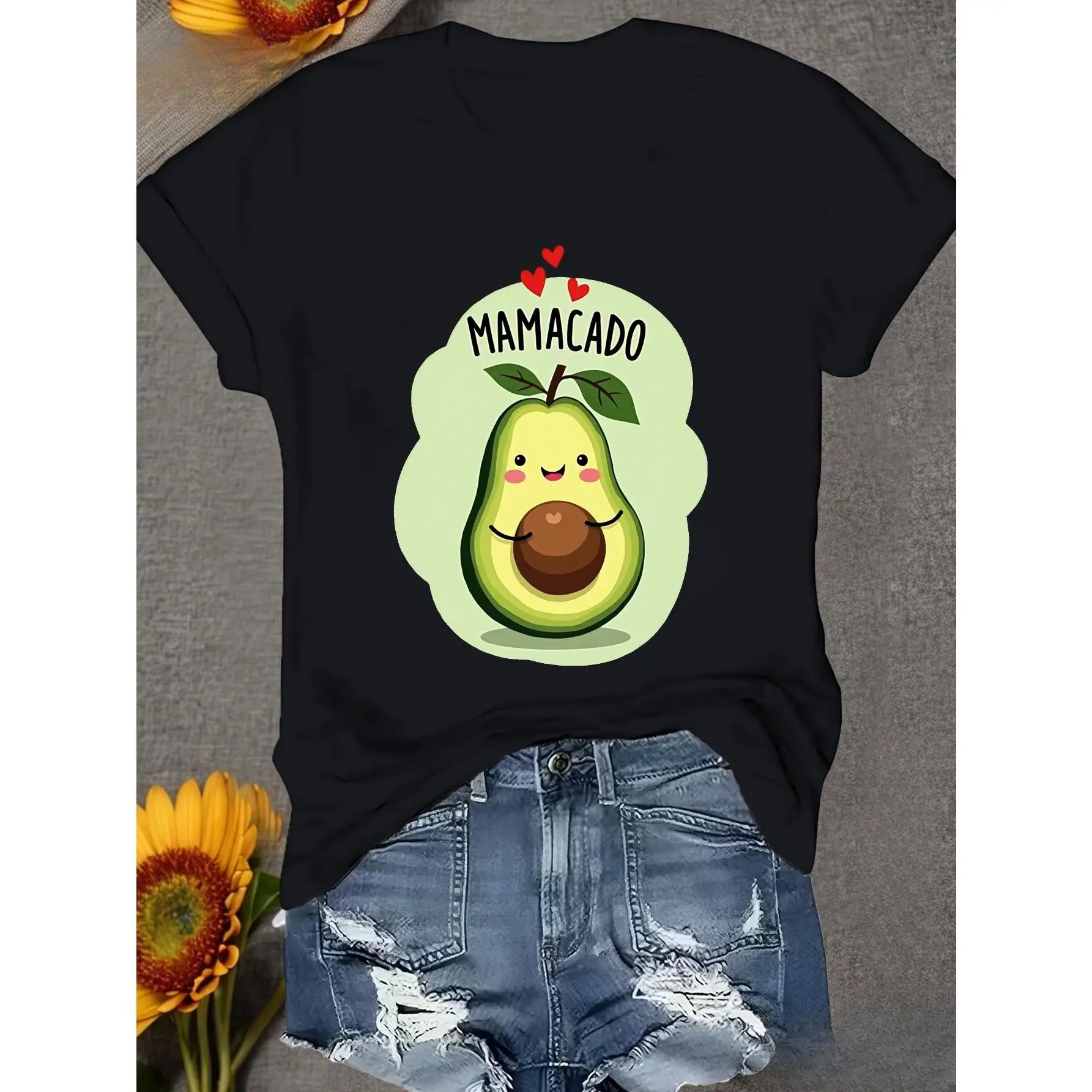 

Забавная футболка Mamacado, милая женская футболка с рисунком авокадо, подарок на день матери, повседневная одежда для мамы