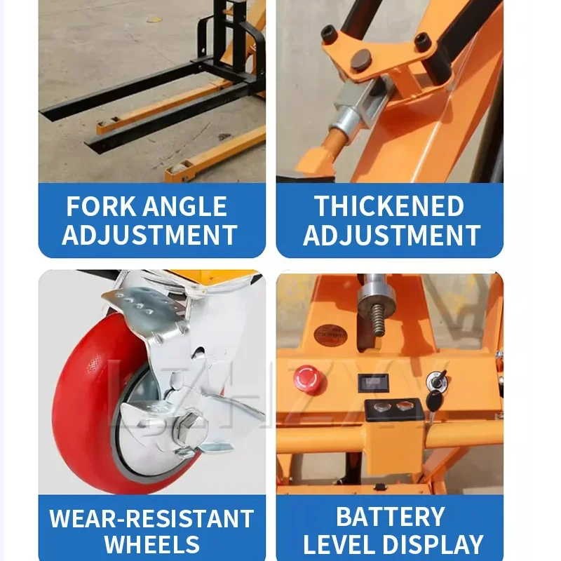 Mini Articulated Electric Forklift Equipped with 24V 20Ah Battery 500KG Pallet Loading Capacity Electric Compact Tel(Customized)