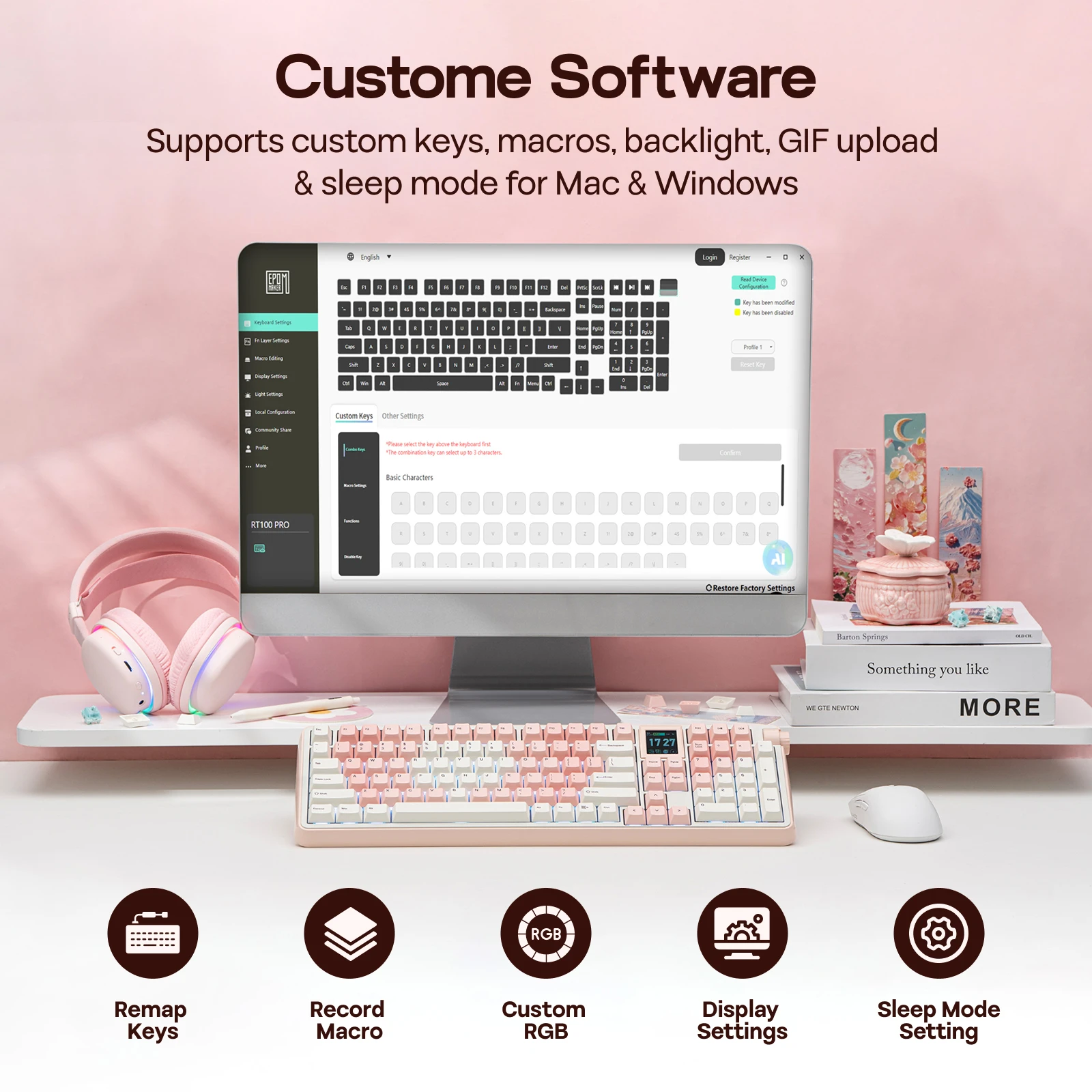 EPOMAKER RT100 PRO 100% Full S - Gaming Keyboard Wireless 评论和价格