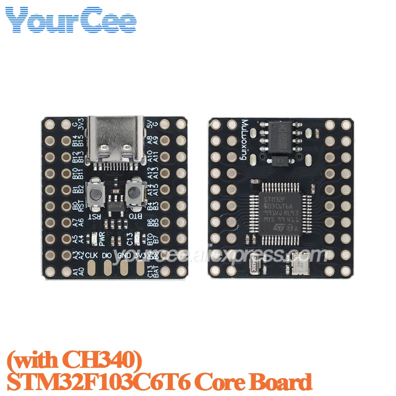10 قطعة/1 قطعة ذراع صغير 32Bit MCU لوحة تطوير النظام CH340 STM32F103C6T6 STM32F103C8T6 CH32V103C8T6 STM32F103RCT6 STM32F401RCT6