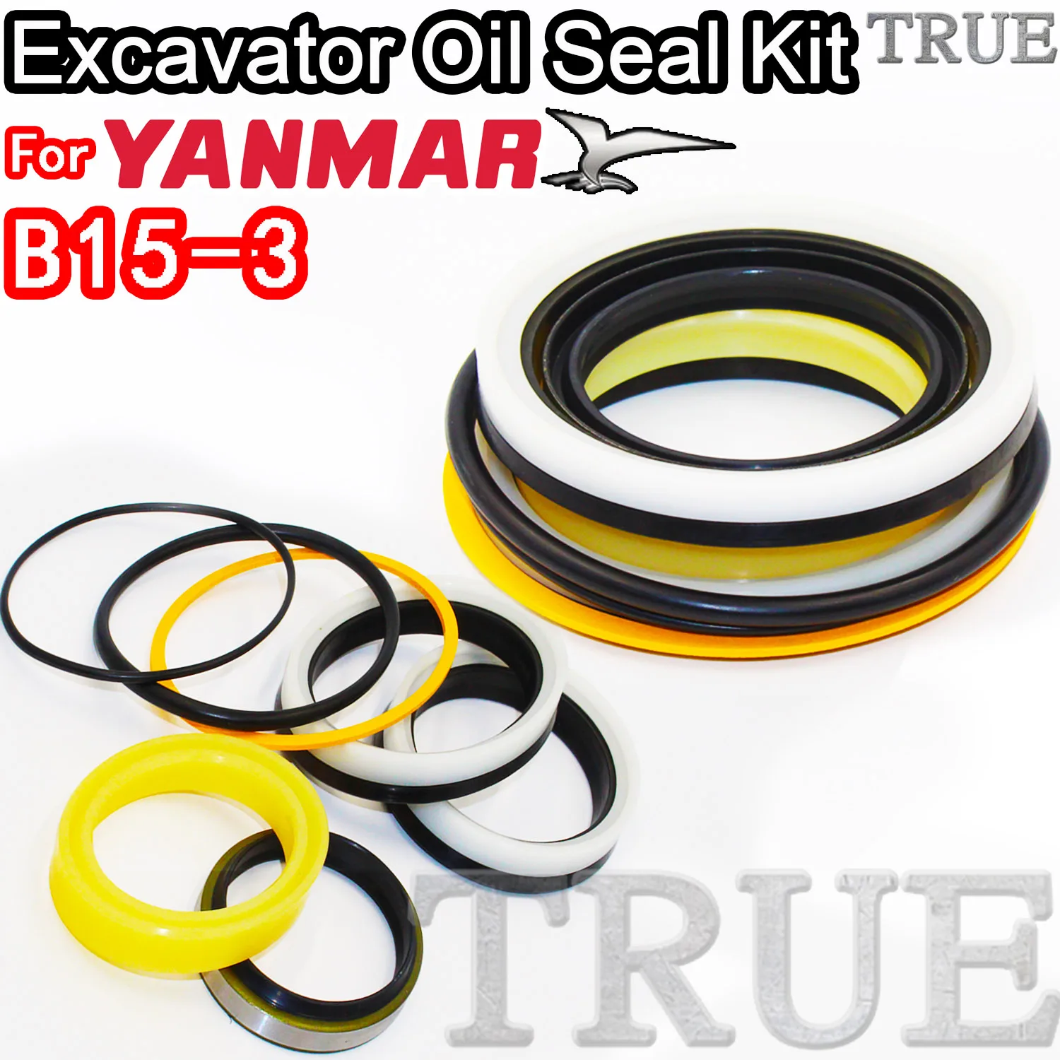 For Yanmar B15-3 Excavator Oil Seals Kit Repair BOOM ARM Bucket Hydraulic Pump Digger Clamshell Shovel Adjust Swing Gear Gasket