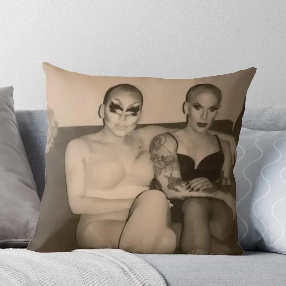 Trixie & Katya - Behind the Scenes Throw Pillow Cushion Covers For Living Room Pillow Decor sleeping pillows pillow