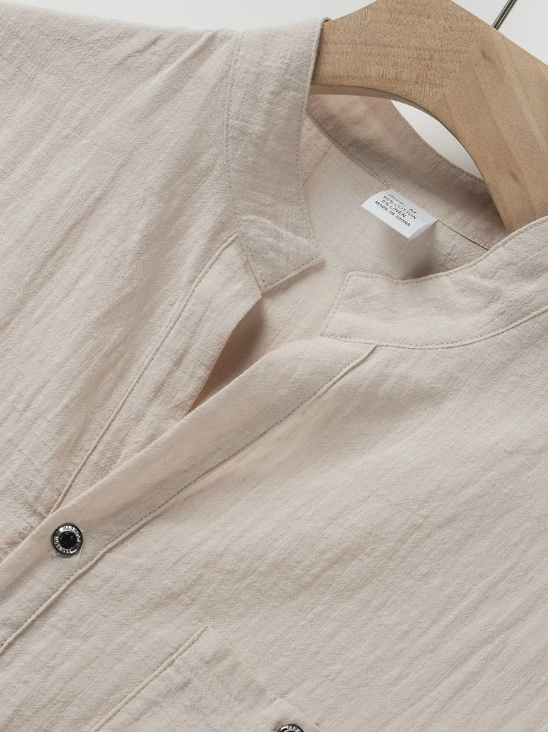 Men's Cotton Linen Henley Shir - Linen Shirt Breathable recension och pris