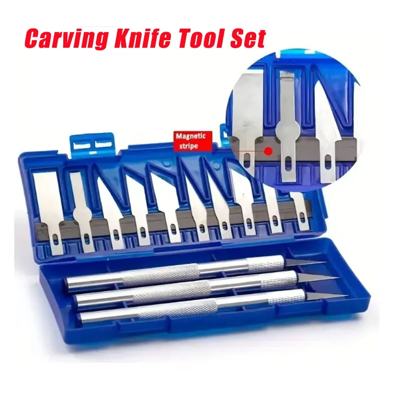 

Набор ножей для резьбы из алюминиевого сплава, набор инструментов для изготовления моделей своими руками, гравер/режущие инструменты - идеально подходит для вырезания из бумаги, рукоделия и скульптуры