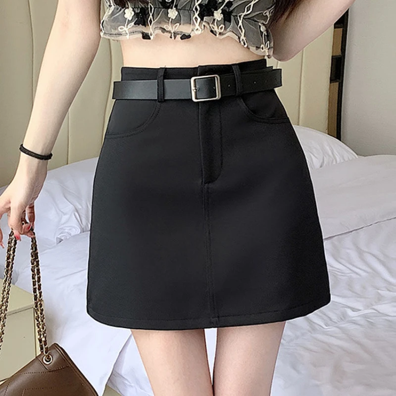 A-line Skirts Women Mini Preppy Style High Waist Hotsweet Simple All-match Summer New Arrivals Prevalent Korean Version Chic Ins