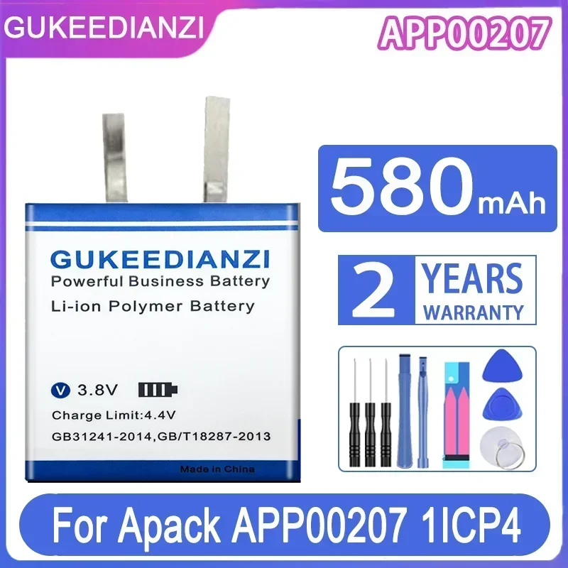 GUKEEDIANZI Replacement Battery 580mAh For Apack APP00207 1ICP4/27/30 Bateria