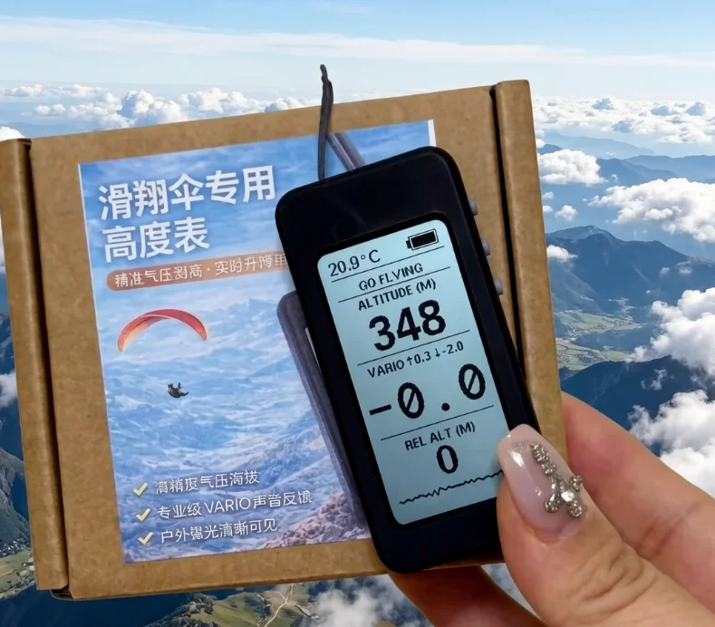 fast delivery，Pilot accessories, paragliding altimeter, altimeter, 2.13 Screen high-precision outdoor sports equipment