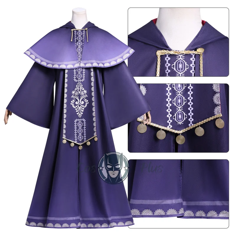 

Аниме Тихая Ведьма Моника Эверт Косплей Костюм Фиолетовый Халат Платье Пальто Униформа Женский Милый Хэллоуин Бальный Костюм в Маске