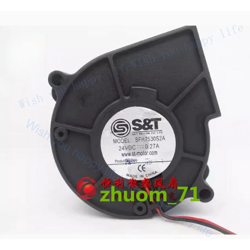 

V+ FOR S&T SFH7530S2A 24V 0.27A 7530 7CM Blower cooling fan