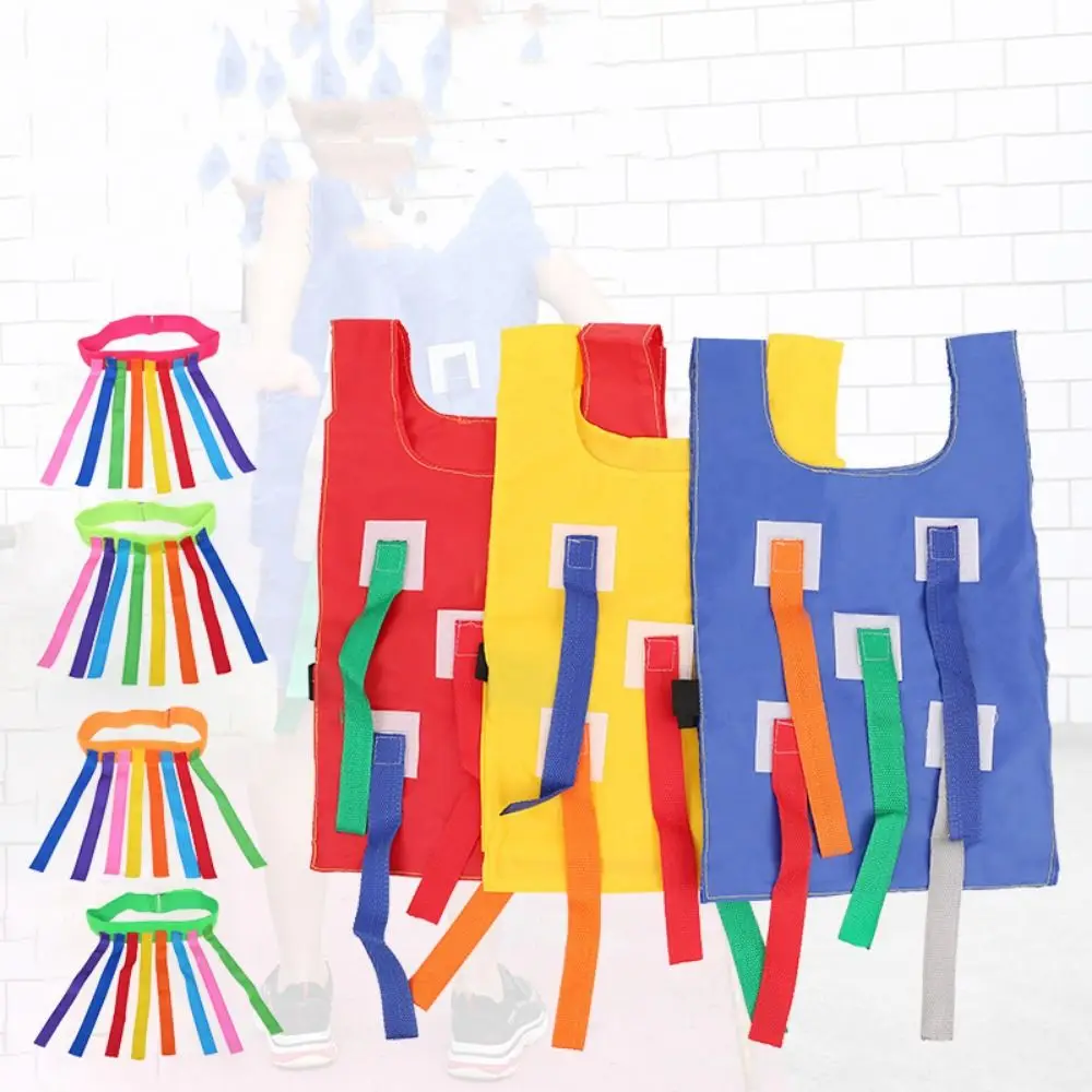 

Adjustable Funny Game Toy Belt Chasing Ribbon Bright Color Tail Pulling Prop Waist Strap Buckle Belt Webbing