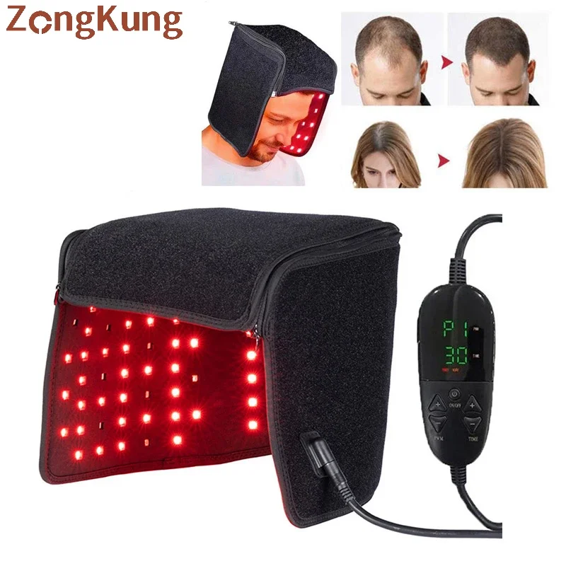 215pcs LED Hat Red Light Helmet For Hair Growth Infrared Therapy Device For Hair Loss Treatment Scalp Care Headache Relief