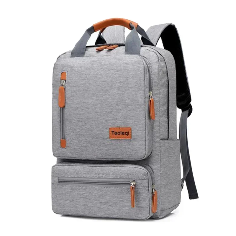 JBTP Casual Business Men Computer Backpack Light 15 Inch Laptop Bag Waterproof Oxford Cloth Lady Anti-theft Travel Backpack Gray