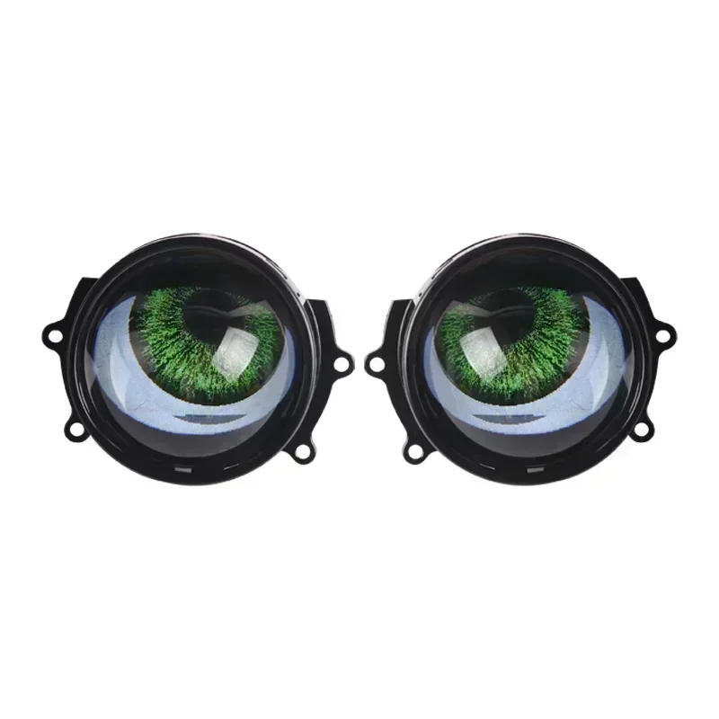 2pcs 3 Inch Car LED Devil Eyes Demon Evil Eye Lenses 12V For Car WIFI Control Eyes Retrofit Kits Fitting Car Light Accessories