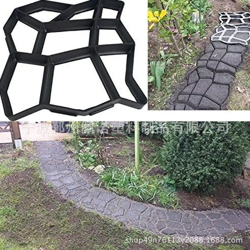 Diy Bestrating Schimmel Thuis Tuin Vloer Road Beton Stepping Oprit Steen Path Mold Patio Maker Zwart Plastic Maken Cement Mold